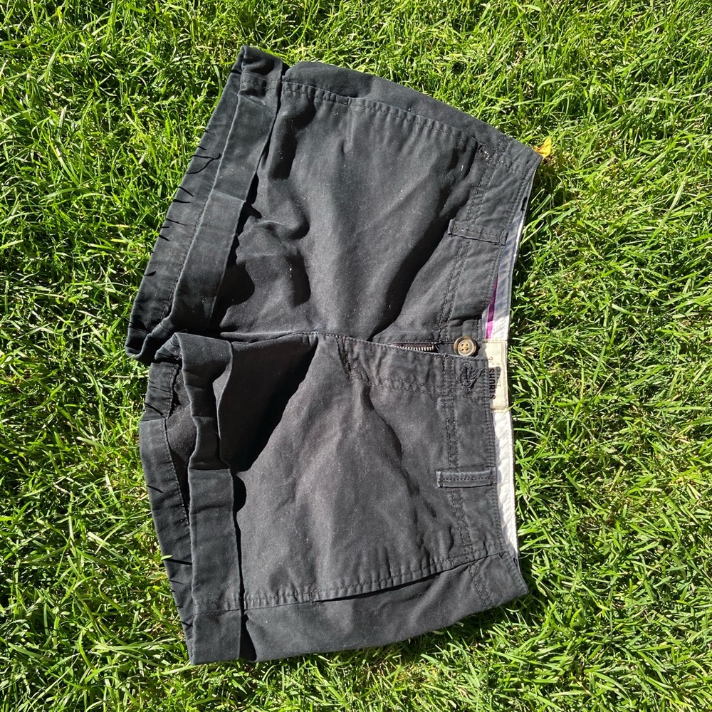 Black everyday khaki shorts.